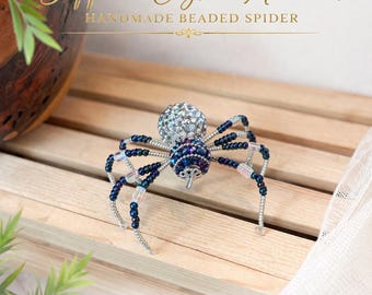 Handmade Beaded Spider Decor – Whimsical Home Accent