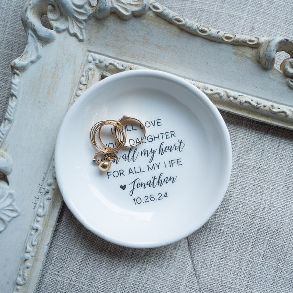 Personalized Ring Dish for Mom from Bride, Wedding Gift for Parents, Mother of the Bride Gift, Custom Mother's Day Gift, Mother of the Groom