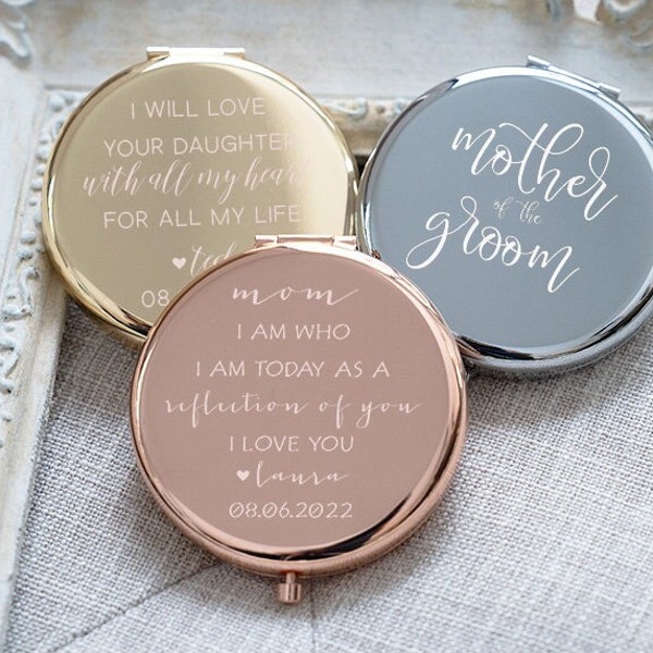 Mother of the Bride Gift, Gift for Mom from Daughter, Personalized Wedding Gift, Today A Bride Pocket Mirror Gift, Mother of Groom Gift Idea