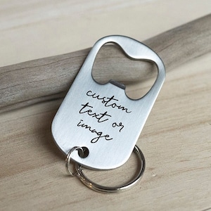 Personalized Silver Bottle Opener Keychain CGF0044 (Set of 6 pcs)
