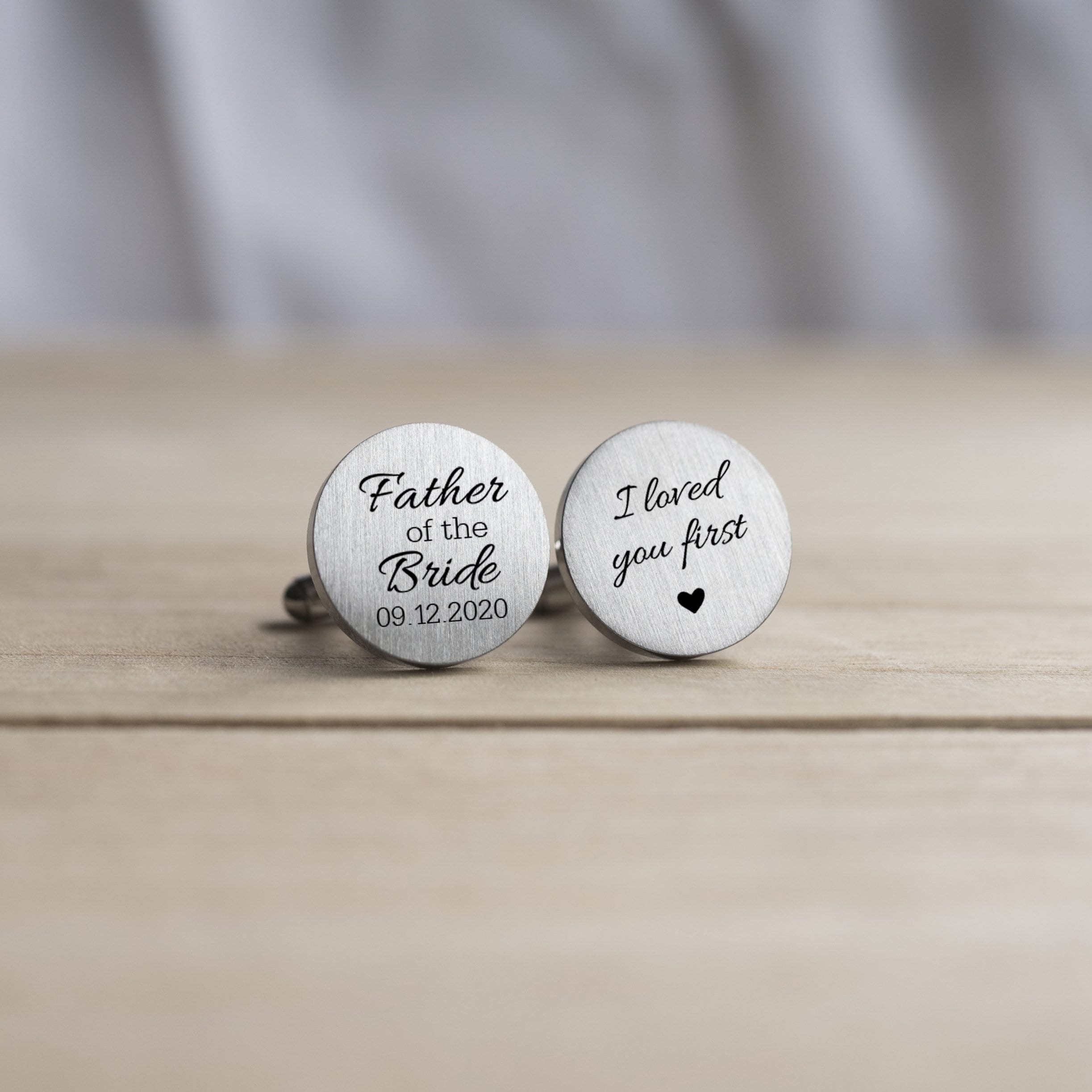 Engraved Personalized Cufflinks, Father of the Bride Gift with a Swee…