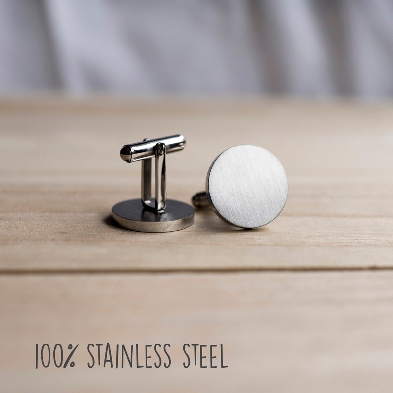 Custom Coordinates Groom Gift from Bride Engraved Personalized Cufflinks Rose Gold Wedding Cuff link