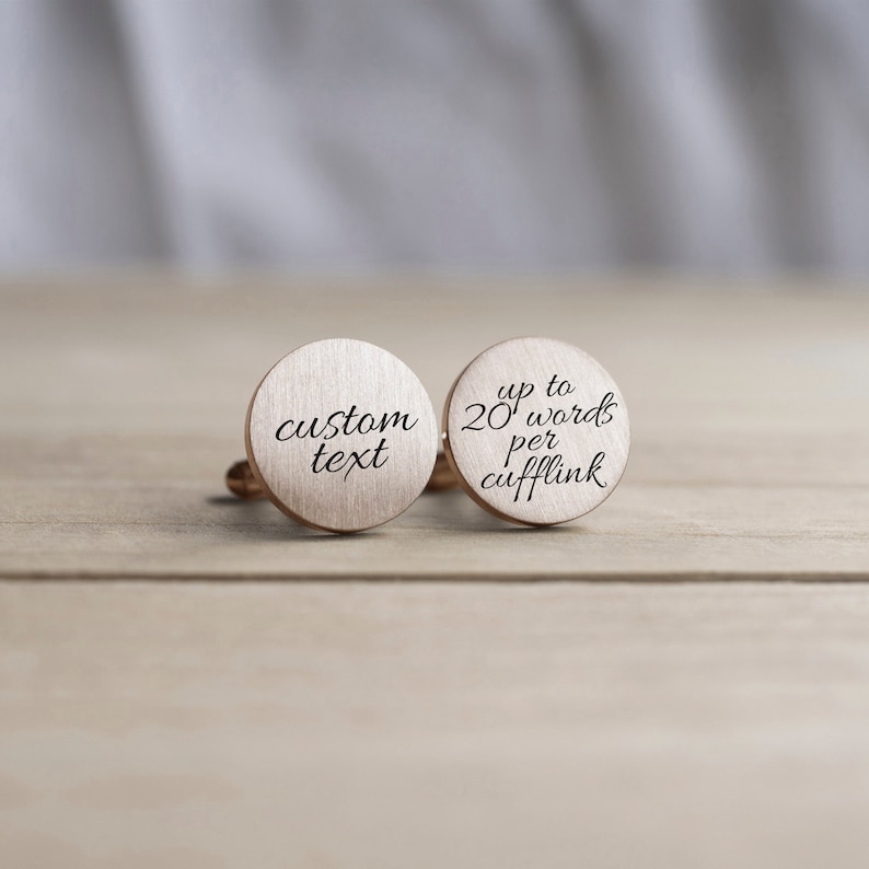 Engraved Personalized Cufflinks for Groom From Bride Custom Etsy