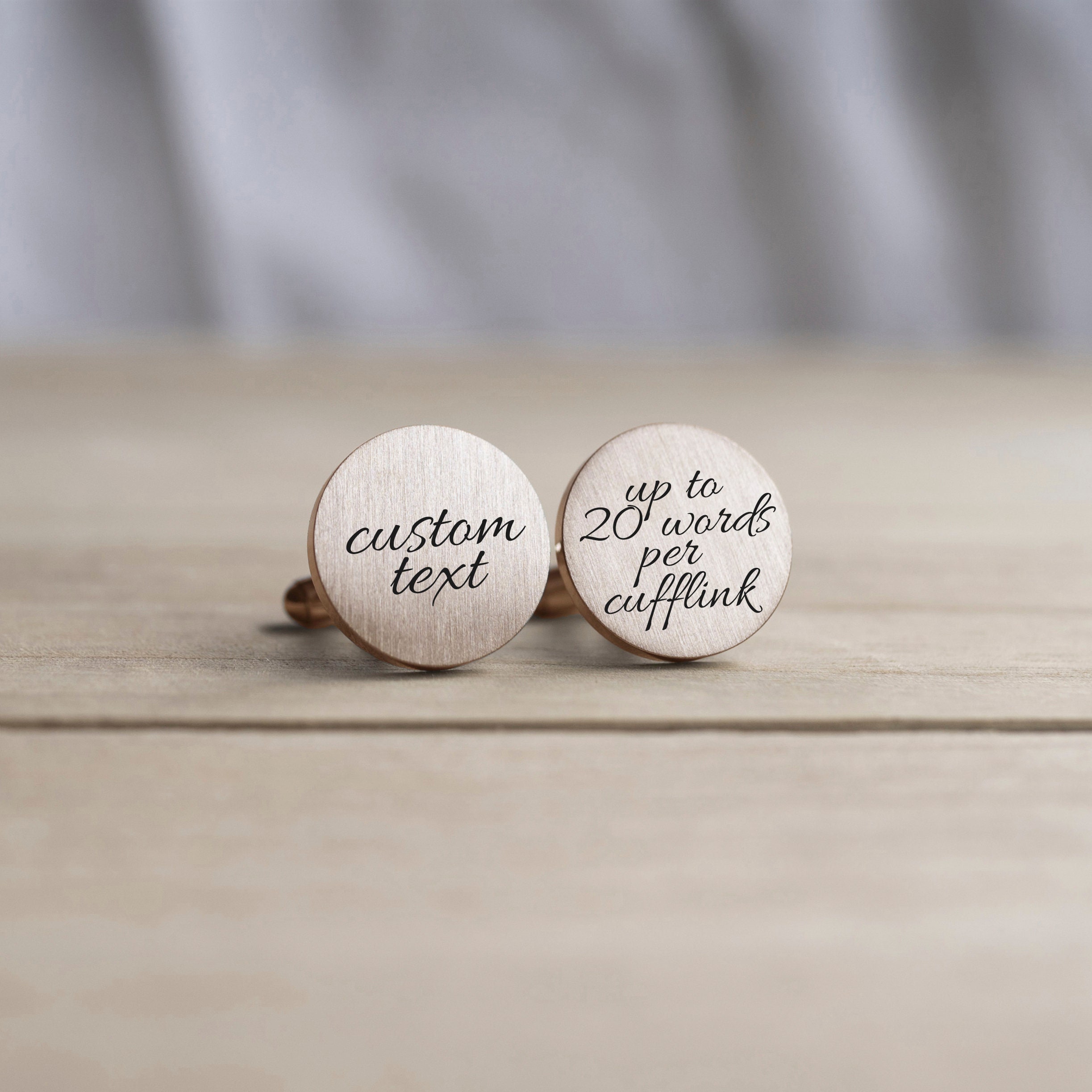 Engraved Personalized Cufflinks for Groom from Bride, Custom Message …