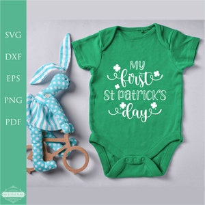 Mi primer San Patricio SVG, St. Patrick's Day Camisa svg, svg For Cricut, svg para camiseta, Valentine Shirt svg, Cut File, Files for Cricut