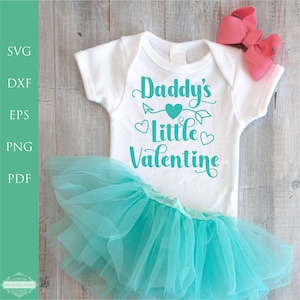 Daddy's Little Valentine SVG, Valentine Shirt, svg For Cricut, para camiseta, camisa de San Valentín, archivo de corte, archivos para Cricut