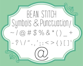 Sticksymbole & Stichstich - Für unsere Schriftarten 0,75&quot; 1&quot;1,5&quot; 2&quot; - BX inklusive - 11 Maschinenformate - Sofort Download Dateien