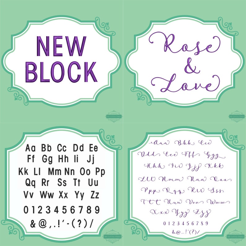 BX Embroidery Font Bundle - 0.75