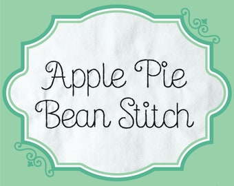 Stickerei Ban Apple Pie Skript Schriftart - 0,75&quot; 1&quot; 1,5&quot; 2&quot; - BX enthalten - 11 Maschinenformate - Instant Download-Dateien
