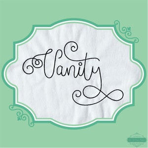 Embroidery Bean Vanity Script Font  - 0.75&quot; 1&quot; 1.5&quot; 2&quot; - BX Included - 11 Machine Formats - Instant Download Files