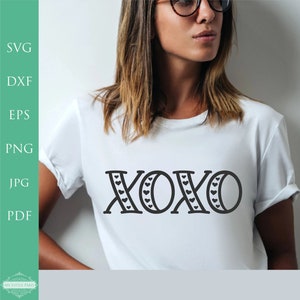 XOXO SVG, Valentine Shirt, Svg für Cricut, für T-shirt, Valentine Shirt, geschnitten E-Datei, Dateien für Cricut