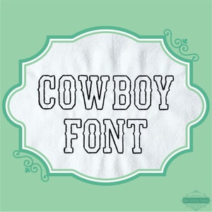 Bordado Bean Punto Cowboy Fuente - 0.75" 1" 1.5" 2" - BX Incluido - 11 Formatos de Máquina - Archivos de Descarga Instantánea