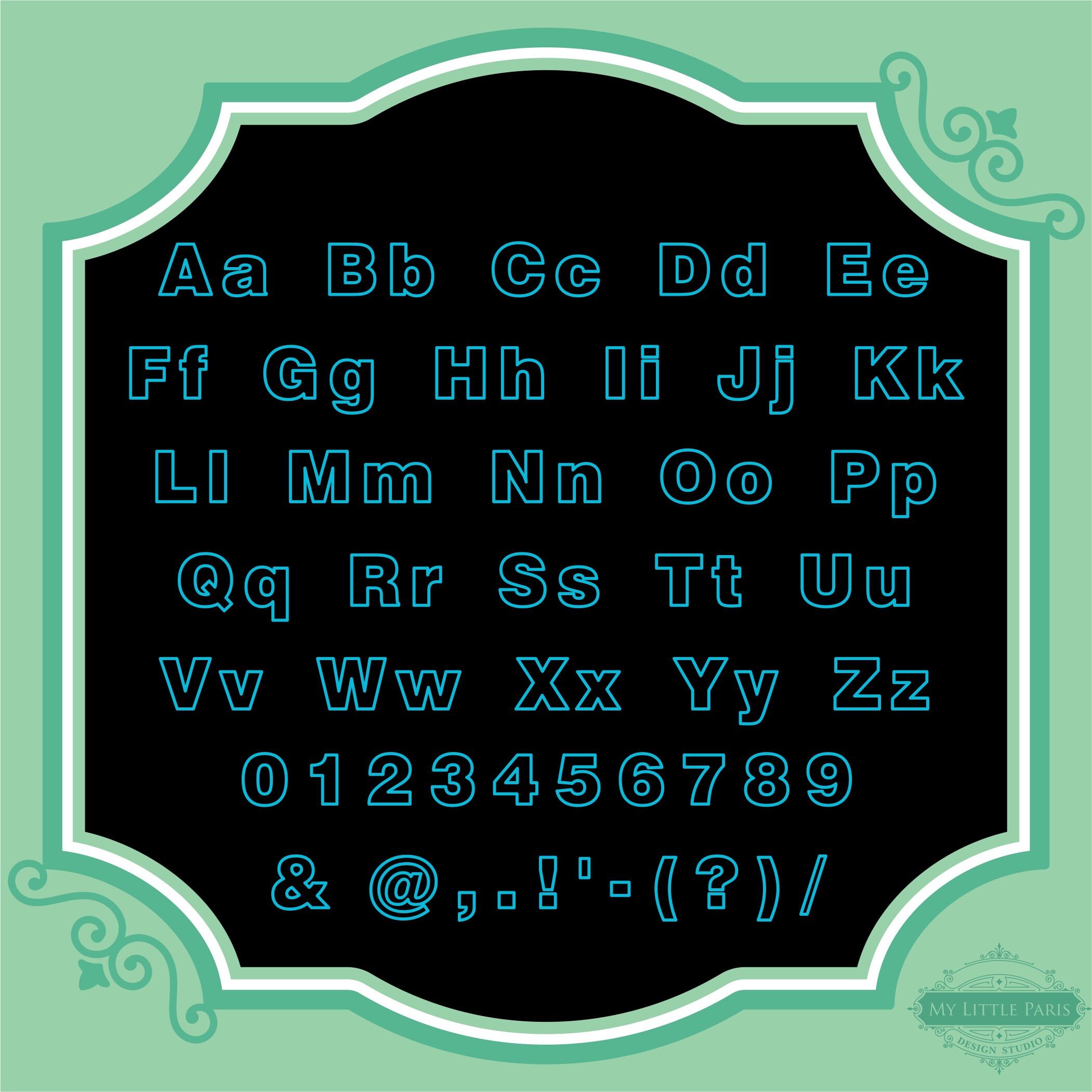 Neon Alphabet PNG Clip Art Letters Font Numbers Instant Download Files ...