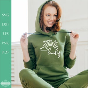 Happy Go Lucky #2 SVG, St. Patrick's Day Shirt svg, svg For Cricut, svg para camiseta, Valentine Shirt svg, Cut File, Files for Cricut