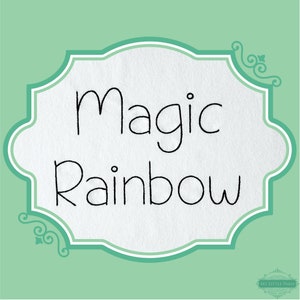 Embroidery Bean Magic Rainbow Font - 0.75&quot; 1&quot; 1.5&quot; 2&quot; - BX Included - 11 Machine Formats - Instant Download Files