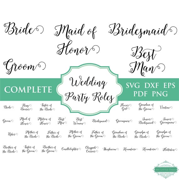 Wedding Roles Of A Bridal Party With Images Wedding Roles