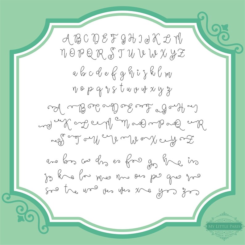 Embroidery Bean Stitch Magnolia Sky Script Font 0.75 Etsy