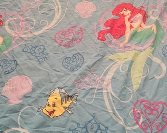 Vintage The Little Mermaid Fitted Sheet.