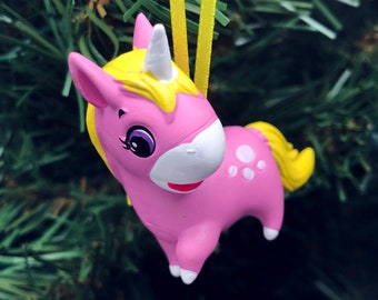 Rosy Unicorn Ornament
