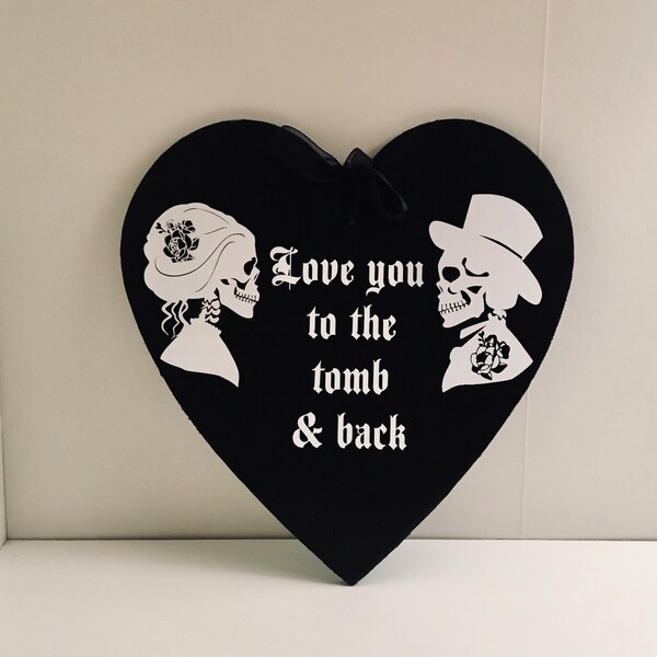 Gothic Wandbehang, Gothic Herz, Gothic Valentinstag Geschenk, Gothic Home, Totenkopf Dekor, Totenkopf Wanddekoration