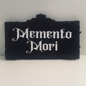 Memento Mori Wall Plaque, Gothic Wooden Plaque, Gothic Home Decor, Gothic Home, Gothic Gift, Gothic Wall