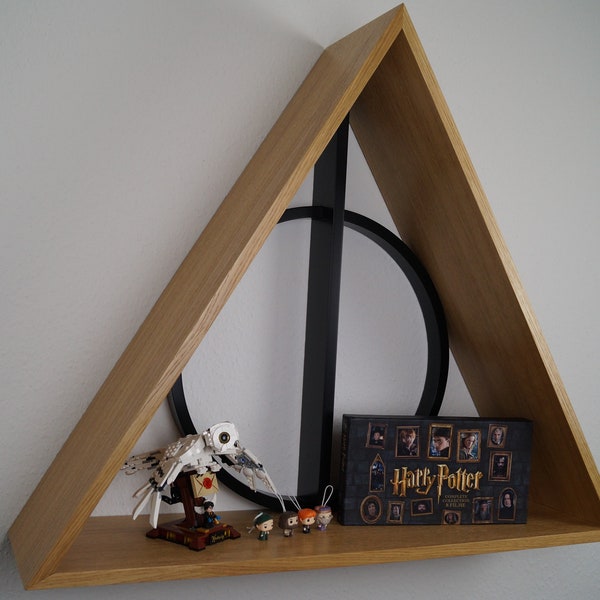 Wandregal Holz Deko Heiligtümer des Todes Harry Potter/versch. Größen/Wunschgröße/Movie merchandise/Wandregal/Regal/Holz Deko/Geschenk/Film