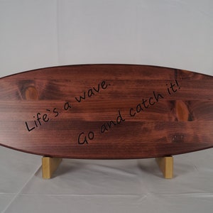 Surfboard/Surfbrett/Spruch/Wanddeko/Deko/Handarbeit/Handmade/Holzarbeit/eigener Spruch/hochwertig/Schild/Art Deco/Weihnachten/Geschenk/gift