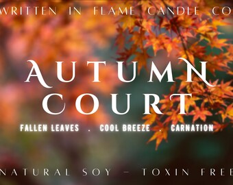 Autumn Court WAX MELT | acotar, feysand, acotar gifts, unique, gifts for readers, book lovers, Lucien, Beron, bookish, fallen leaves, soy