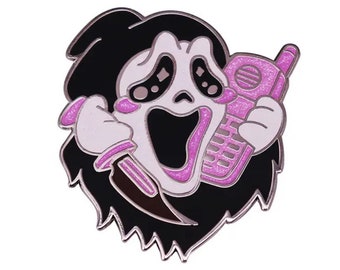 Scream ghost face pin