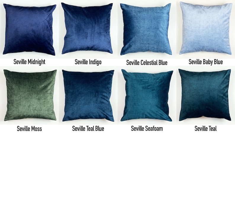 Green Color Tones Decorative Velvet Pillow Cover \u2013 Handmade Multiple Size Covers Printed Velvet Pillow Cover with Invisible Zipper