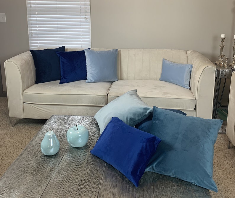 Velvet Pillow Cover with Invisible Zipper Decorative Velvet Etsy