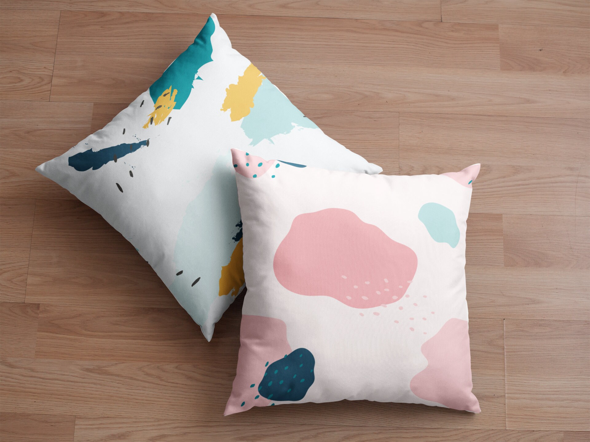 Abstract Printed Velvet Throw Pillow Cover Minimalist Velvet Etsy