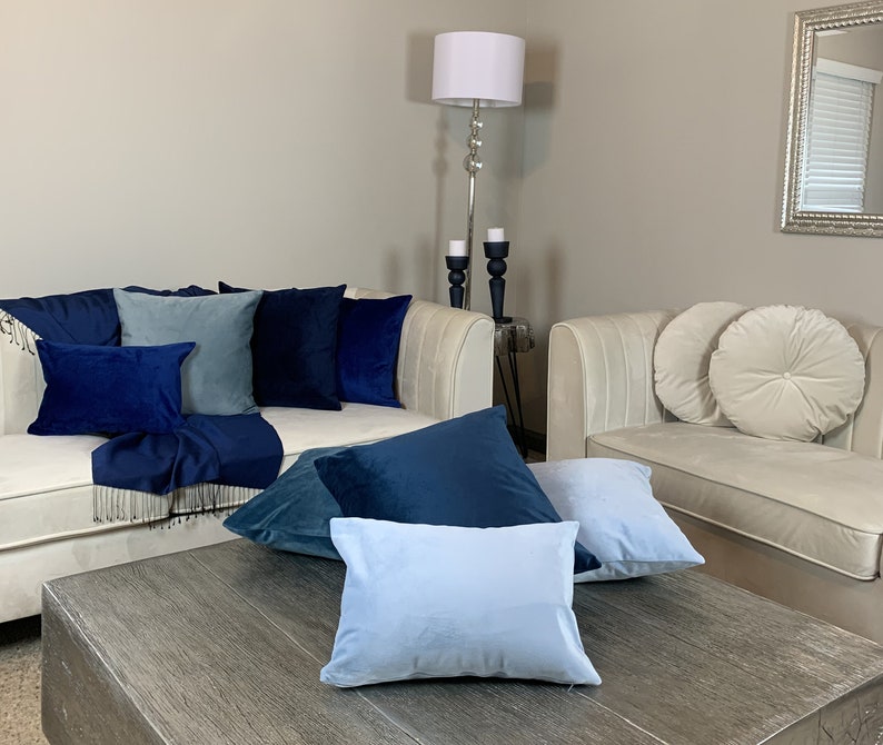 Velvet Pillow Cover with Invisible Zipper Decorative Velvet Etsy