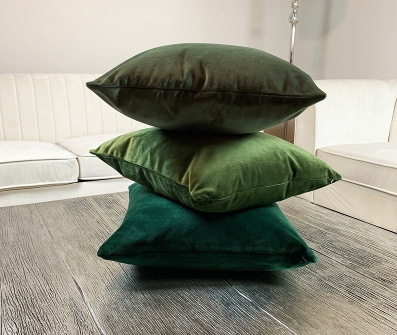 Velvet Pillow Cover with Invisible Zipper Decorative Velvet Etsy