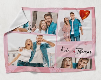 Photo Blanket-Personalized Blanket-Valentine's Day Gift-Gift for Her-Custom Photo Blanket-Personalized Photo Blanket- Custom Name Blanket