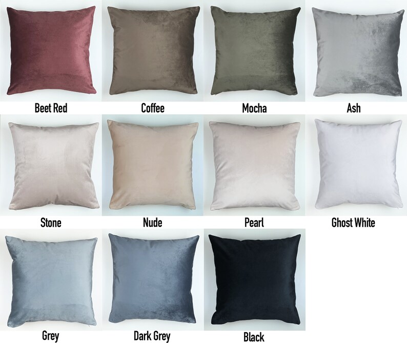 Velvet Pillow Cover With Invisible Zipper Decorative Velvet Etsy
