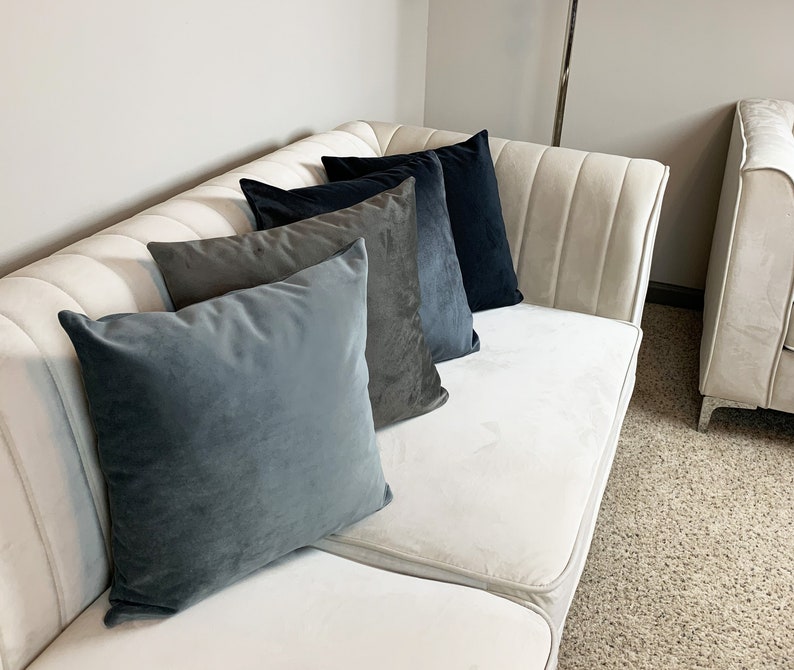 Velvet Pillow Cover With Invisible Zipper Decorative Velvet Etsy