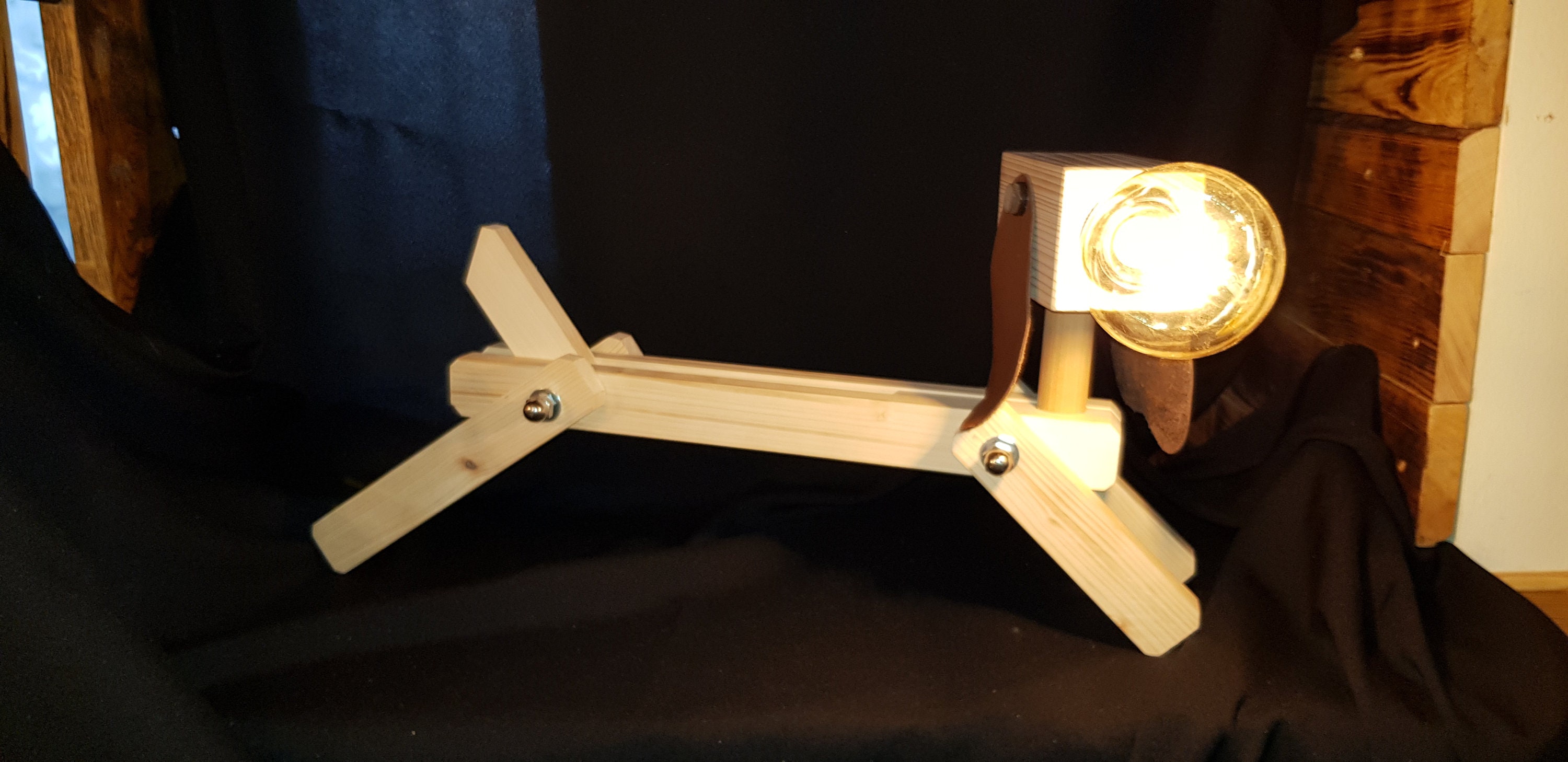 Lampe Leuchte Beleuchtung Holzleuchte Hund Etsy