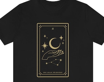 Chemise de tarot, chemise de grande prêtresse, chemise céleste, chemise de sorcière