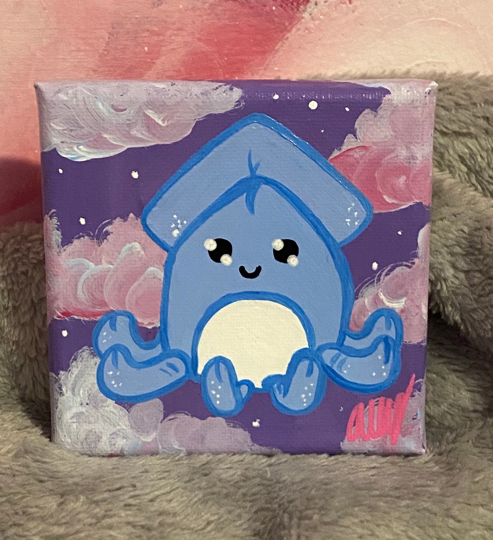 Stacy the Squid Squishmallow Canvas Painting | Etsy