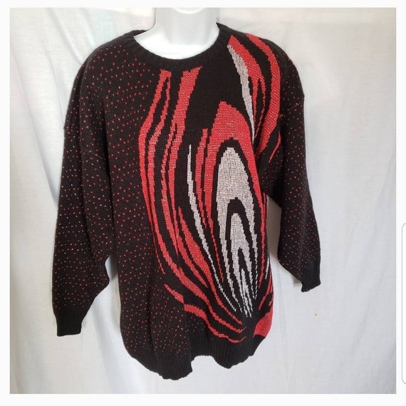 Women's Plus size 1X 2X vintage 80's shiny swirl s