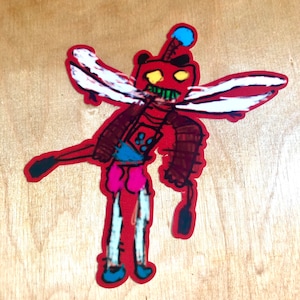 Mrs Bee Vinyl Sticker, Character, Fantasy, Children