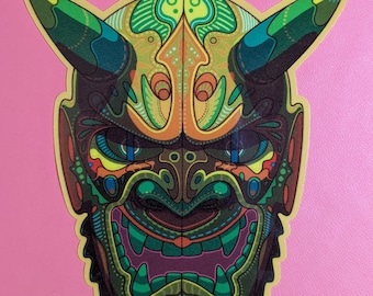 Naklejka Kabuki Mask Naklejka winylowa, Japonia, Komiks