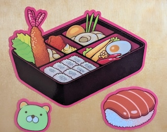 9 japońskich naklejek winylowych z jedzeniem i zabawkami