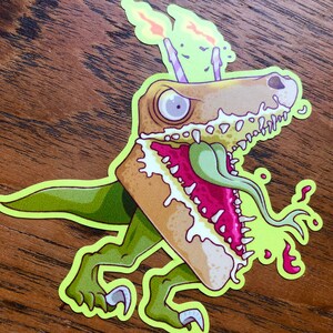 Spongeraptor Vinyl Sticker, Dinosaur, Cake, Creature