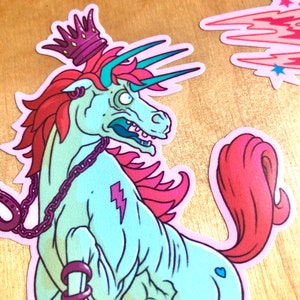Unicorn, Tricorn Vinyl Sticker, Fantasy, Comic, Character