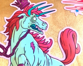 Jednorożec, naklejka winylowa Tricorn, Fantasy, Komiks, Postać