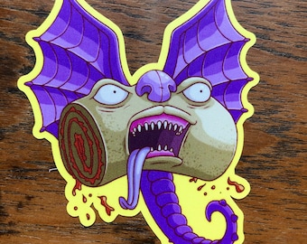 Naklejka winylowa Rolypoly Bat, zwierzę, kreskówka, komiks