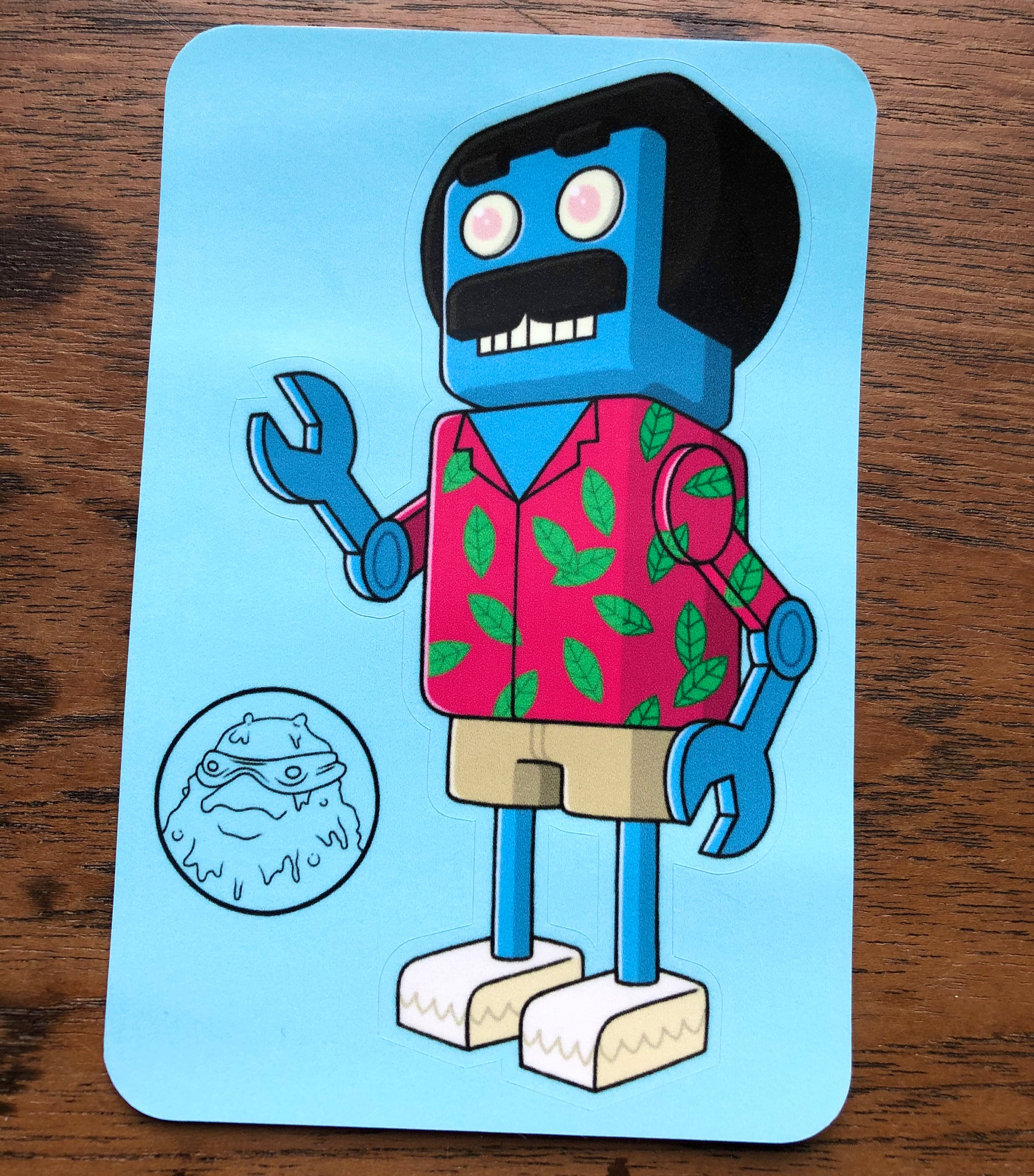 Magnum Pi Sticker Magnum P.I. Robot Vinyl Sticker, TV, 80s, Vintage, Comic, Cartoon - Etsy