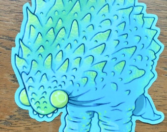 Grub Creature Vinyl Sticker Gorgon, Postać, Fantazja, Zwierzę